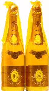 2 bts. Champagne Cristal, Louis Roederer 1995 A hfin. Oc.