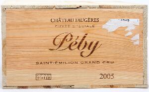 12 bts. Château Péby Faugères 2005 A hfin.