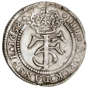Frederik III, 4 Mark  Krone 1658, H 95A, Aagaard 70.1 F26, 58-4