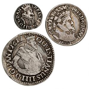 Christian IV, 3 portrætmønter