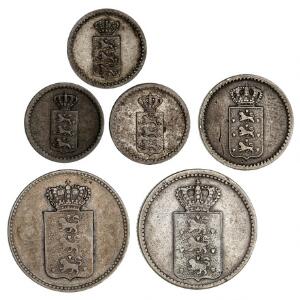 Dansk Vestindien, Dansk Vestindisk Mønt, 6 forskellige