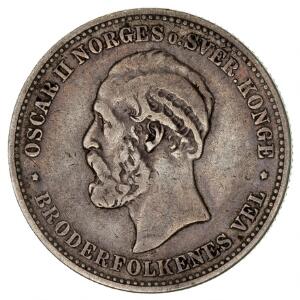 Norge, Oscar II, 2 kr 1888, NM 20
