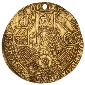England, Edward IV, 1461 - 1485, Light coinage, Ryal  Rose-noble, 1464 - 1470, London, S 1951, North 1549, F 132
