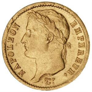 Frankrig, Napoleon Bonaparte, 20 Francs 1808A, Paris, F 499