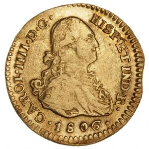 Colombia, Carlos IV, 1788-1808, Escudo 1806, F 59