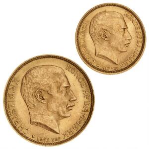 20 kr 1916 og 10 kr 1917, F 299, 300 H 1A, H 2