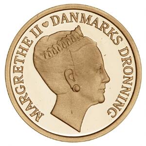1000 kr 2010, Au, slået i anledning af Dronning Margrethes 70 års fødselsdag