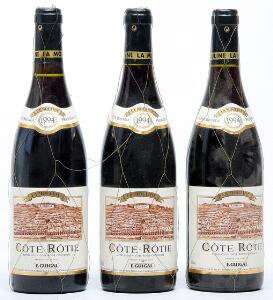 3 bts. Cote Rotie La Mouline, Guigal 1994 A hfin.