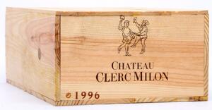 12 bts. Château Clerc Milon, Pauillac. 5. Cru Classé 1996 A hfin. Owc.