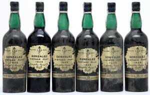 6 bts. Gonzalez Vintage Port 1948 Bottled in DK. AB ts.