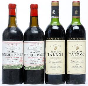 2 bts. Château Talbot, Saint - Julien. 4. Cru Classé 1982 BC us.  etc. Total 4 bts.