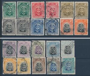 Southern Rhodesia. 1898. 12 d. - 5 sh. 2 indstikskort med bedre udgaver