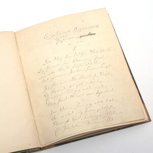 Autograph manuscript by Chr. Winther entitled En Skummel Begivenhed A sinister Event. Paris, January 1869. 27 pages. Signed.
