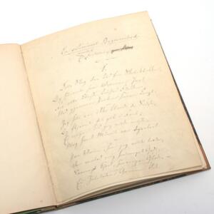 Autograph manuscript by Chr. Winther entitled En Skummel Begivenhed A sinister Event. Paris, January 1869. 27 pages. Signed.