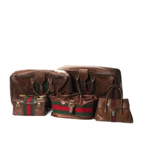 Gucci Vintage rejsetasker og kufferter i brunt læder. 5