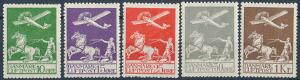 1925-1929. Gl. luftpost. Komplet sæt, ubrugt.