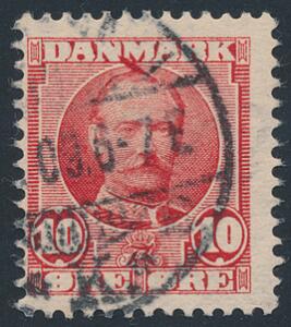 1907. Fr. VIII, 10 øre med variant opstående hårlok