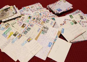Israel. Kasse med ca. 250 breve og kort fra 1960-80´erne.