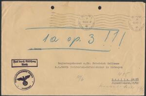 1940. To feltpostbreve til hhv. Norge og Teritorial-Befehlshaber in Norwegen.