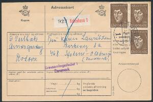 Brevsamlingsstedet i Fensmark. Sjældent liniestempel på adressekort sendt til Holme-Olstrup Fensmark. 20.3.1970.