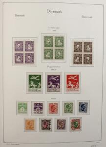 Danmark. 1851-1990. Samling i Kabe-album med mange bedre mærker. Se fotoudsnit