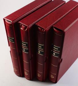 Danmark. 1854-2007. Større lagerparti af stemplede mærker i 4 luxus Luechtturm-album med kasetter startende og skilling og med masser af mærker helt frem til 20