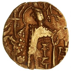 Indien, Kushan Empire, Kidara, ca. 355-380 Dinar, Au, 7,95 g, cf. Göbl 615