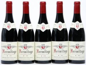 1 bt. Hermitage, Domaine Jean-Louis Chave 2007 A hfin.  etc. Total 5 bts.
