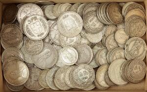 Schweiz, lille lot sølvmønter, 12, 1, 2, 5 francs c. 1900 - 1967, ca. 0,900 kg