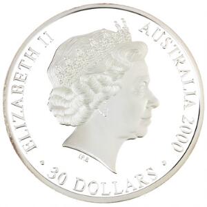 Australien, 30 Dollars 2000, Sydney OL, 1,0 kg, 9991000