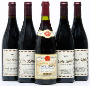 4 bts. Côte Rotie, Duclaux 2004 A hfin.  etc. Total 5 bts.