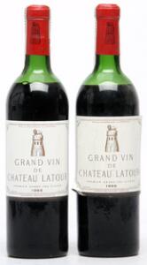 2 bts. Château Latour, Pauillac. 1. Cru Classé 1966