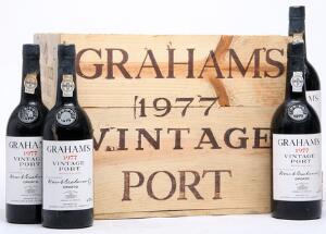 12 bts. Grahams Vintage Port 1977 A-AB bn. Owc.