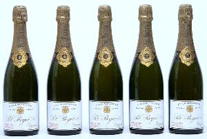 5 bts. Champagne Reserve, Pol Roger  1976 A-AB bn.