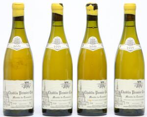 4 bts. Chablis 1. Cru Montée de Tonnere, Domaine Raveneau 2001 A hfin.