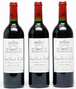 3 bts. Château Léoville Las Cases, Saint - Julien. 2. Cru Classé 2000 A hfin.