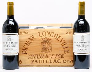 10 bts. Château Pichon Longueville Comtesse, Pauillac. 2. Cru Classé 2001 A hfin. Owc.