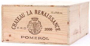 12 bts. Chateau La Renaissance, Pomerol 2000 A hfin. Owc.