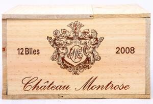 12 bts. Château Montrose, Saint - Estephe. 2. Cru Classé 2008 A hfin. Owc.