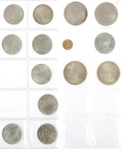 Sverige, lille samling erindringsmønter 1897 - 1972 13 stk. samt Oscar II, 5 kr 1899, SM 39, i alt 14 stk.
