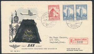 1955. SAS-Flyvning Den Forbudte Araber, der derfor er oversværtet med sort.