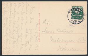 GAMMEL SKAGEN 5.1.1913. Sjældent brotype-stempel på postkort. Flot kvalitet.