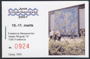 2007. Jydsk Frimærkemesse. Komplet hæfte, oplag kun 1000 stk.