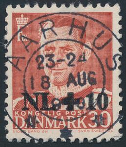 1953. Hollandshjælpen. 3010 øre, rød. LUXUS-stemplet