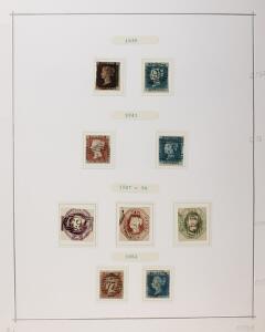 England. 1840-1978. Samling opsat på plancher i ringbind med mange bedre mærker iblandt. Se fotoudsnit