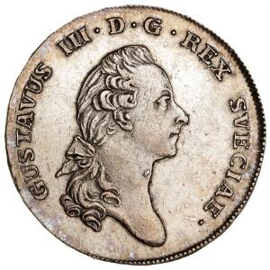 Sverige, Gustav III, Riksdaler 1776, SM 43, renset