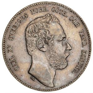 Sverige, Carl XV, 4 Riksdaler Riksmynt 1869, SM 22