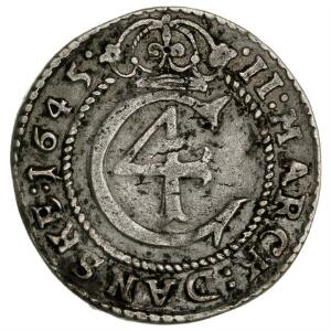 Norge, Christian IV, 2 mark 1645, NM 114, H 19