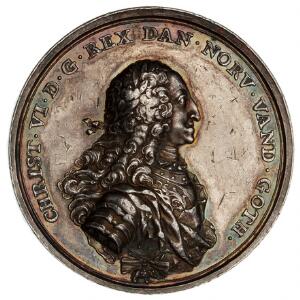 Christian VI, medaille Ag 1736, Reformationsfesten, Wahl, 41 mm, G 381