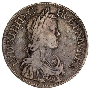 Frankrig, Ludvig XIV, ecu 1652 A, Paris, KM 155.1